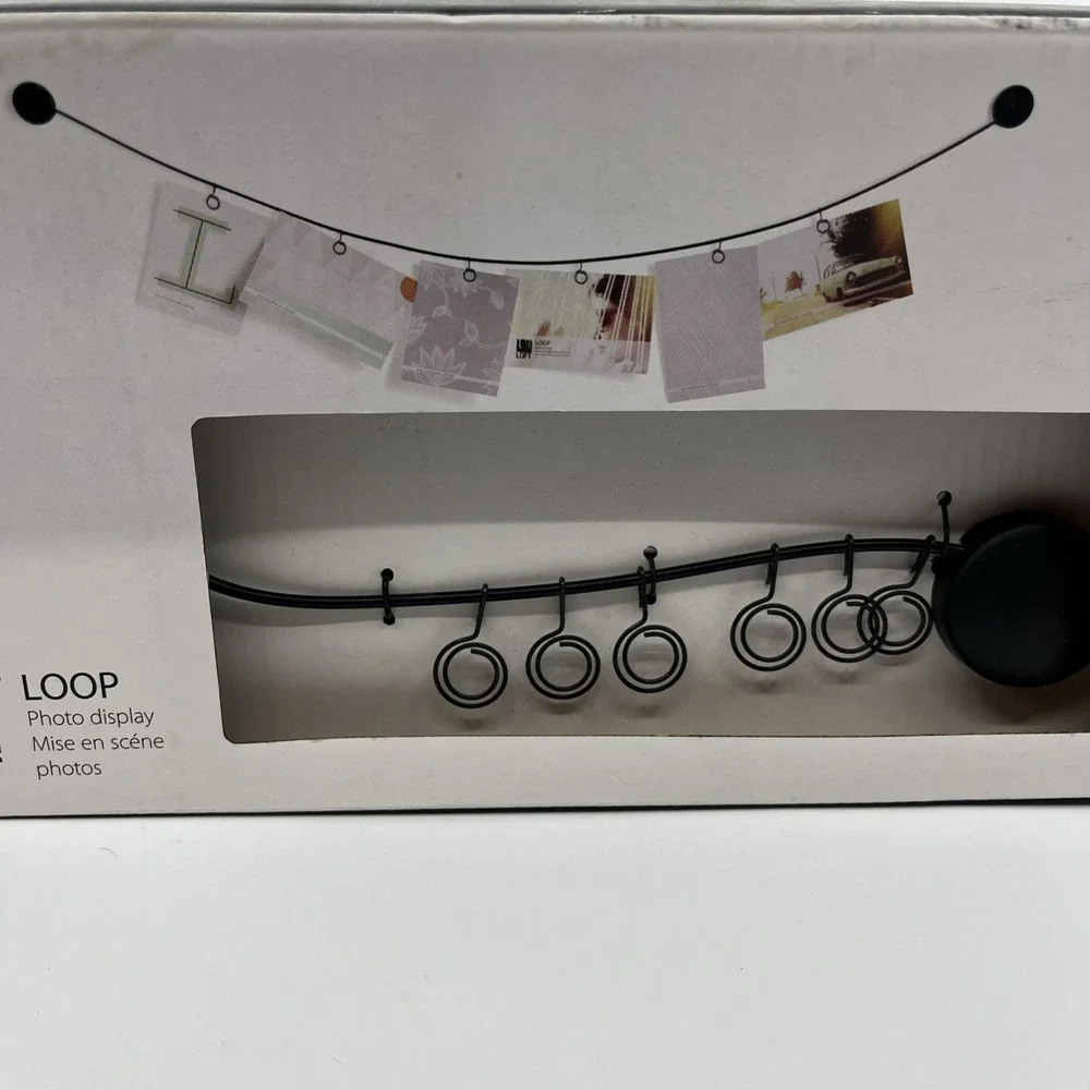 New Umbra Loop Wire Photo Picture Wall Display Holder 6 Clips 32